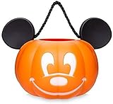 Disney Park Mickey Mouse Pumpkin Light Up Halloween Trick or Treat Candy Bucket Bag Pail Jack O'Lantern NEW
