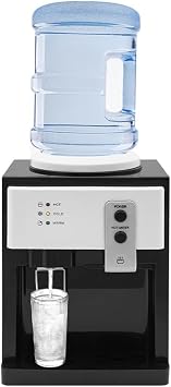 5 Gallon Top Loading Water Cooler Dispenser, Countertop Water Cooler, Hot and Cold Water Dispenser Desktop Electric Water Dispenser for Home/Office/Dormitory Use