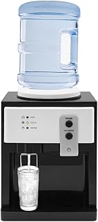 5 Gallon Top Loading Water Cooler Dispenser, Countertop Water Cooler, Hot and Cold Water Dispenser Desktop Electric Water Dispenser for Home/Office/Dormitory Use