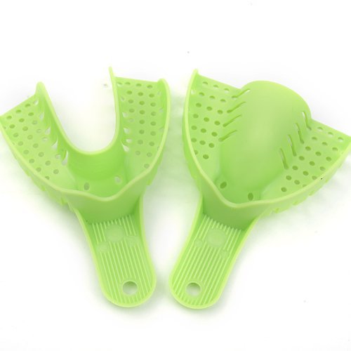 AZDENT Dental Supply Impression Trays Autoclavable Central 10pcs/Box(Light Green)