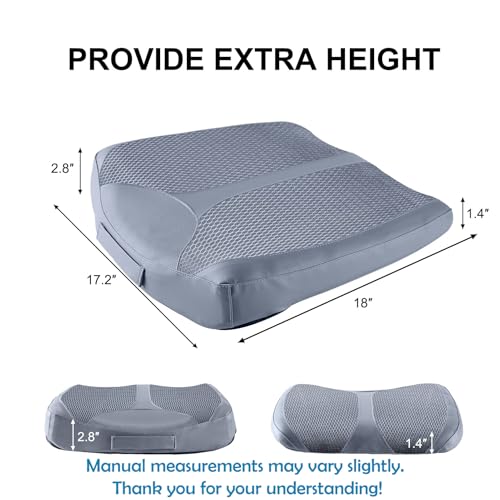QYILAY Car Memory Foam Heightening Seat Cushion for Short Drivers, Improve Driving Vision, Double Layered Design, Hip/Tailbone/Lower Back Pain Relief, Adults Booster Seat for Car,Truck,SUV,Office. - Thumbnail 6