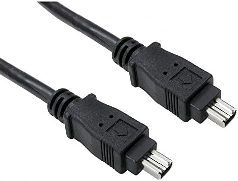 rhinocables Firewire Cable, IEEE 1394 DV Cable, Fully Moulded End Connectors, Audio Cable for PC Server, Camera & Video Camera (1m, 6 Pin to 4 Pin)
