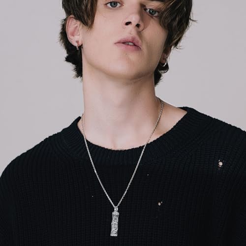 JKR Celtic Urn Keepsake Necklace for Ashes Dragon/Snake/Wolf/Raven/Phoenix Bar Cremation S925 Sterling Silver Jewelry Memorial Gift for Loss of Loved One2