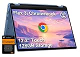 Lenovo IdeaPad Flex 3i Chromebook 2-in-1 Laptop (12.2' FHD+ Touchscreen, Intel N100, 4GB DDR5 RAM, 64GB eMMC + 64GB SD Card) for Home & Students, NFC, Lightweight, Long Battery Life, Chrome OS, Blue
