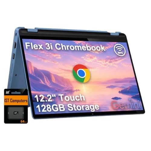 Lenovo IdeaPad Flex 3i Chromebook 12.2" 2-in-1 Laptop, Intel N100, 4GB DDR5