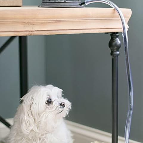 North States MyPet Safety Paws 10’ Ruff & Tuff Cord Protector | Helps Prevent Sharp Teeth from Chewing Cords (1-Pack, Clear) Cover