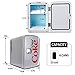 Diet Coke Mini Fridge - 6 Can Refrigerator for Bedroom Office, Portable Table Top Beverage Cooler, 12V 110V Refrigerador For Drinks, Soda, Wine, Use In Car, Dorm, Outdoor, Patio