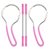 Andibro 4Pcs Spring Facial Hair Removers for Women, Spring Manual Epilator Hair Removal Threading Tools Face Hair Remover with Handle