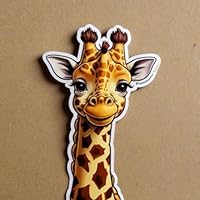 Giraffe Stickers 2in. Cute Animal Stickers Vinyl Waterproof Giraffe Decals for Water Bottle, Laptop Luggage Snowboard, Guitar Scrapbook Phone Stickers Gifts for Teens Girls Kids Adult (Giraffe N2)