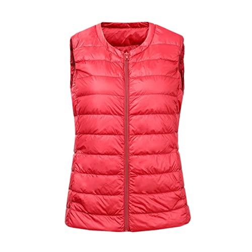 Chaleco de talla grande para mujer 3XL en color rosso ultraligero y cálido