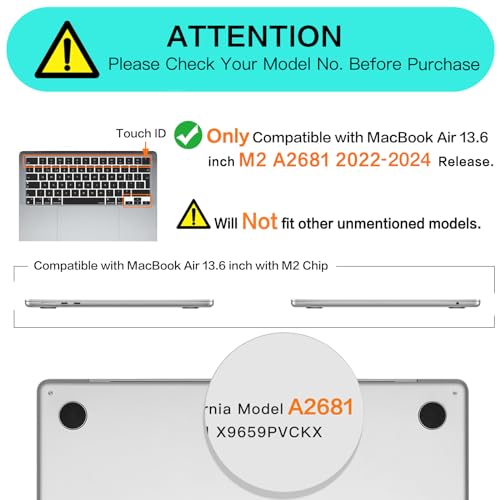 MOSISO Compatible with MacBook Air 13 inch Case M5 M4 M3 M2 2026-2022 A3449 A3240 A3113 A2681 - Image 2
