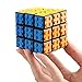 ULUZE Magic Cube Rubix Cube 3x3 Build-on Brick Magic Cube Brain Teaser Puzzle and Bricks Toy in 1 for Kids Adult Gift Compatible with Lego, Black