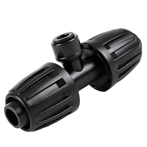 RedChili 8 Pcs Quick Connect 1/2 to 1/4 Drip Irrigation Fittings Dripline 1/2 Inch (1/2 ID x0.6-0.65 OD) To 1/4 Inch Reducing Tee Adapter Drip Tubing 1/2 to 1/4 Irrigation 3 Way Connectors