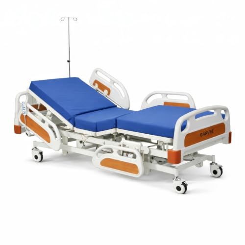 SierraSquad Wood Grain Adjustable Electric Home Care Hospital Bed