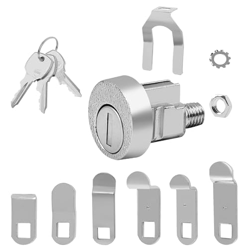 NBPLUS Mailbox Lock for L-1172C, USPS Mail Box Latch Tool Box Lock, C9100 Letterbox Lock with 3 Keys and C7120 Cam Replacement Accessories, Nickel Finish