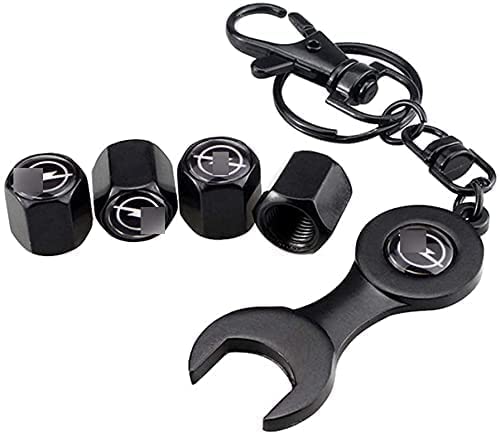 Loyal Albatross 4 Pièces Voiture Pneu Valve Capuchon Bouchon pour OP-el Insignia J G H Corsa D Zafira B Vectra B Meriva Combo Aglia, Étanche Antirouille Métal Bouchons de Valve, Avec Joint Caoutchouc Cover