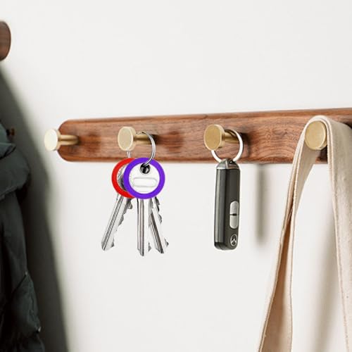 Thoquene 20 Stück Schlüsselkappen Rund und Eckig, 2 Stile 10 Farben Schlüsselmarkierung, Schlüssel Markierung Farbkappen