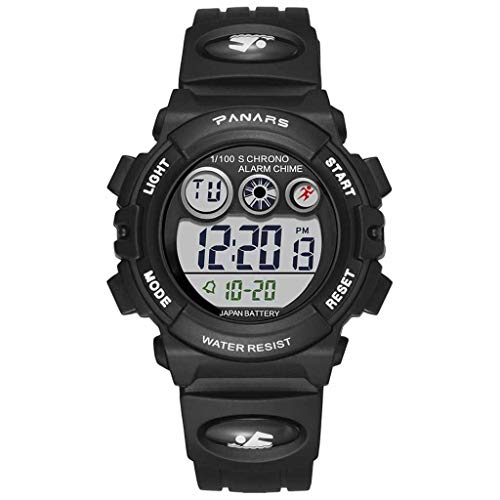 Montre Homme,Montre de Sport Quartz Analogique Etanche,Chronographe en Cuir Noir de Mode,Montre Militaire Acier Inoxydable de Bracelet