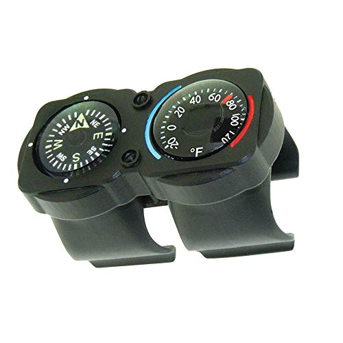 Sun Company CyclGage Bike Thermometer and Compass | Bicycle Handlebar Mounted for Mountain