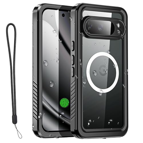 AICase Coque pour Google Pixel 10 Pro étanche Transparente avec MagSafe, résistante à la Neige, à la poussière et aux Chocs, Protection intégrale IP68 à 360°, entièrement scellée