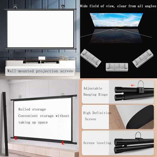 Pantalla proyección 16:9 60 pulgadas portátil para hogar miniatura 2