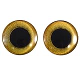 30mm Single Owl Glass Eye for Taxidermy Sculptures or Jewelry Making Crafts in Yellow