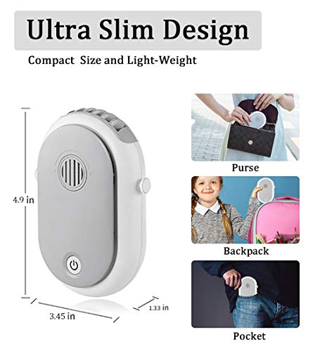 Portable Hanging Neck Fan Wearable Personal Fan Battery Operated Usb Rechargeable 3 Speed Mini Handheld Air Conditioning Cooling Refrigeration Necklace Fan For Women Eyelash Camping Outdoor (White) #TOP5