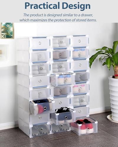 Boîtes de rangement chaussures empilables pour un gain de place - 7