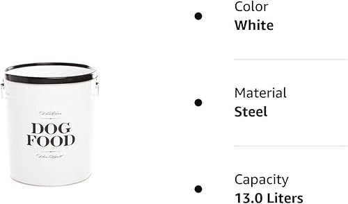 Miniatura 7 de Harry Barker Bon Chien contenedor para almacenamiento de comida para perros, color negro, 10libras de capacidad