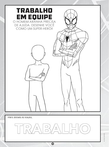 Colorir e Aprender Marvel - Homem Aranha