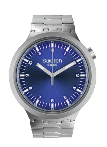 Swatch Big Bold Irony Unisex Watch Casual Polymer Blue Automatic Waterproof Big Bold Irony Indigo...