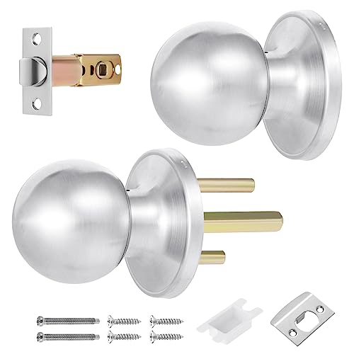 Faankiton Matte Door Handle, Internal Door Knob Set, Passage Door Knob for Interior Doors Passage Keyless Door Lock Set - Image 2