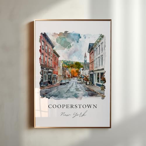 kanosem Cooperstown NY Wall Art Baseball Hall of Fame Print