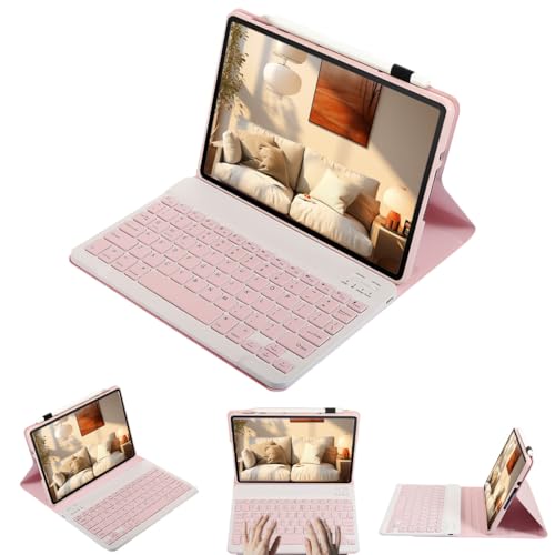 leleyo Funda con teclado para tablet Huawei MatePad Pro (2019/2021) de 10.8 pulgadas, cubierta inteligente magnética con teclado Bluetooth inalámbrico extraíble para Huawei MatePad Pro (2019/2021),