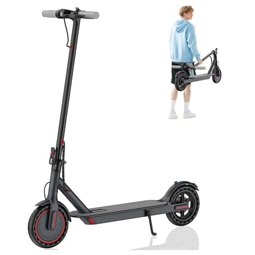 Electric Scooter - 8.5" Solid Tire, Powerful 350W Motor, Top Speed 19 MPH, Max 16 Miles Ranges, Load 264LBS, Aluminum Alloy Frame Foldable Commuting Escooter for Adults & Teens