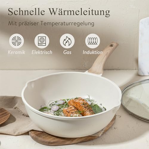 CAROTE Topfset und Pfannenset 14-teilig mit Pfanne und Stielkasserolle