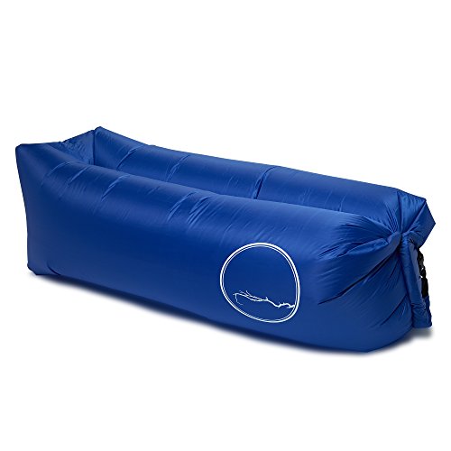 PERCH Brand Inflatable Lounger with LED Light (Blue)