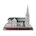 Ybzx Rompecabezas de construcción, Modelo de la Catedral de Christchurch, Juguetes educativos para niños, Rompecabezas Tridimensional ensamblados, decoración Conmemorativa