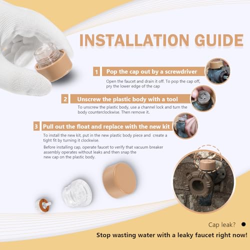 Kit de substituição de boia de disjuntor a vácuo RK-17VB para torneiras de parede Woodford modelo 17