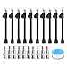 10 Set Head Air Chuck Replacement 1/4 FNPT Extended Reach 2 Way Connection for Truck Motorcycle Car Tire Black