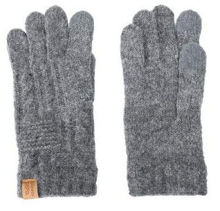 [GlovesDEPO] レディース手袋 カシミア調 日本製 スマホ対応 単色 チャコールグレー