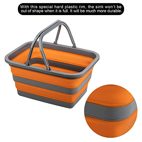 Collapsible Sink With 3.17 Gal / 12L Each, Larger Wash Basin For Washing Dishes, Camping, Hiking And Home #TOP2