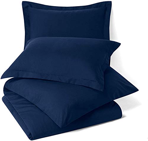 Hcs Hotels Collection 2100 Series (New Edition) 3-Piece Duvet Cover Set. (Queen, Navy/Dark Blue) #TOP2