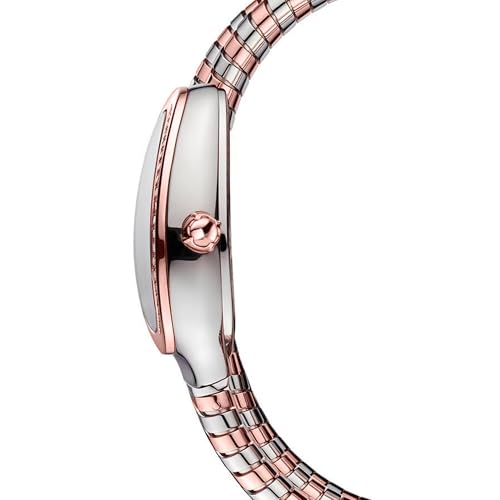 Image of Carlton London Women Charmer Analog Watch, Snake Design Bracelet, Stainless Steel Strap, Quartz Movement, 30M Water Resistant