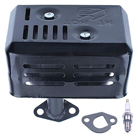 Muffler Exhaust Assembly with Exhaust Pipe for Honda GX160 GX200 5.5hp 6.5hp Engine Replacement Parts for 18300-ZE1-900 Garden Power Tools Cover