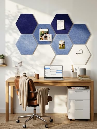 Tableau d'affichage en feutre hexagonal modulable de 30x26 cm pour notes et mémos