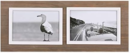 UMICAL 4x6 Picture Frame 2-Opening Solid Wood Collage Picture Frames Vintage Style Distressed Photo Frames with Real Glass for Table Top Stand or Wall Hanging