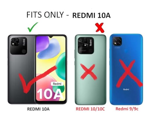 Image of COVERBLACK Rubber Back Cover for Mi Redmi 10A - Transparent