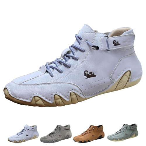 FJZFXKZL Chaussures Pieds Nus en alpaga,Chaussures Pieds Nus ergonomiques,imperméables et antidouleur en Cuir for Hommes et Femmes(Blue,41 EU)