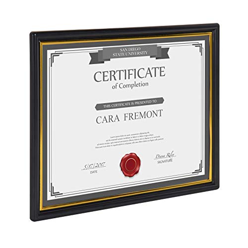 Designovation Corporate Document Frame Made To Display Standard Certificates, Black 8.5X11, Set Of 12 Ready To Use Horizontally Or Vertically #TOP2